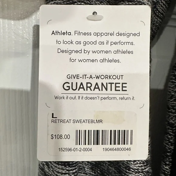 Athleta Gray Heathered Long Sleeve Tunic Dress - Picture 4 of 6